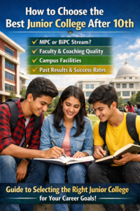 Student choosing the best junior college after 10th with guidance from teachers in a modern classroom