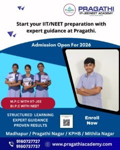 Pragathi Junior College Admissions 2026 students attending Intermediate MPC and BiPC classes in Hyderabad