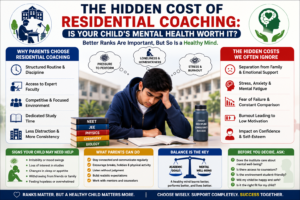Residential coaching student balancing academic success and mental well-being in a supportive learning environment