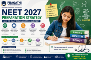 NEET 2027 preparation strategy for Class 11 students at Pragathi Junior College